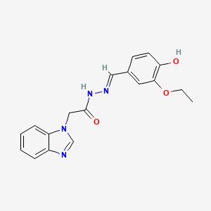 2-(1H-benzimidazol-1-yl)-N'-[(E)-(3-ethoxy-4-hydroxyphenyl)methylidene]acetohydrazide