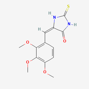 (5E)-2-sulfanylidene-5-[(2,3,4-trimethoxyphenyl)methylidene]imidazolidin-4-one