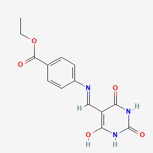 Ethyl 4-{[(2,4,6-trioxo-1,3-diazinan-5-ylidene)methyl]amino}benzoate