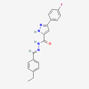 N'-[(E)-(4-ethylphenyl)methylidene]-3-(4-fluorophenyl)-1H-pyrazole-5-carbohydrazide