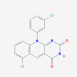 6-chloro-10-(3-chlorophenyl)pyrimido[4,5-b]quinoline-2,4(3H,10H)-dione