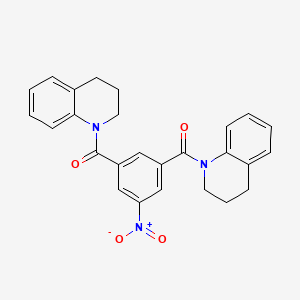 (5-nitrobenzene-1,3-diyl)bis(3,4-dihydroquinolin-1(2H)-ylmethanone)