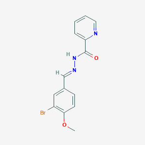 N'-[(E)-(3-bromo-4-methoxyphenyl)methylidene]pyridine-2-carbohydrazide