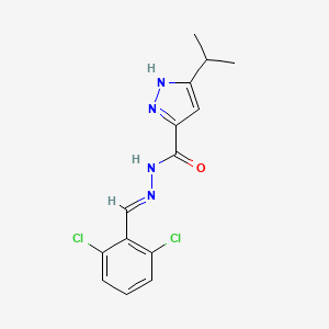 N'-[(E)-(2,6-dichlorophenyl)methylidene]-3-(propan-2-yl)-1H-pyrazole-5-carbohydrazide