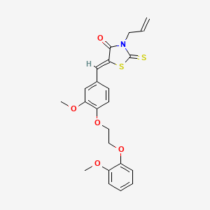 (5Z)-5-{3-methoxy-4-[2-(2-methoxyphenoxy)ethoxy]benzylidene}-3-(prop-2-en-1-yl)-2-thioxo-1,3-thiazolidin-4-one