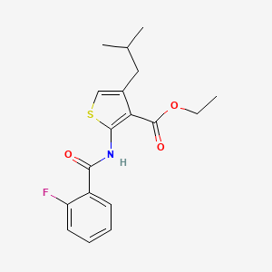 Ethyl 2-{[(2-fluorophenyl)carbonyl]amino}-4-(2-methylpropyl)thiophene-3-carboxylate