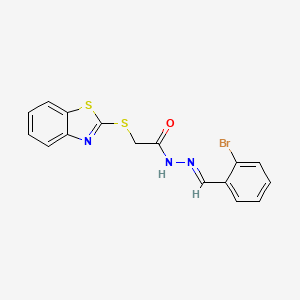 2-(1,3-benzothiazol-2-ylsulfanyl)-N'-[(E)-(2-bromophenyl)methylidene]acetohydrazide