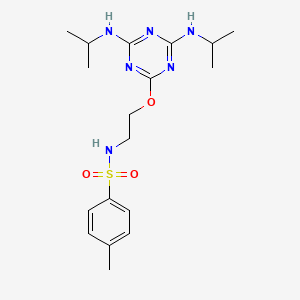 N-(2-{[4,6-bis(propan-2-ylamino)-1,3,5-triazin-2-yl]oxy}ethyl)-4-methylbenzenesulfonamide