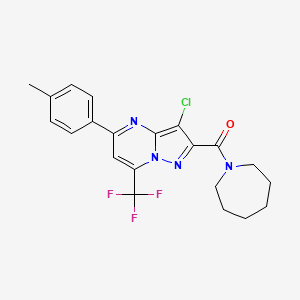 Azepan-1-yl[3-chloro-5-(4-methylphenyl)-7-(trifluoromethyl)pyrazolo[1,5-a]pyrimidin-2-yl]methanone