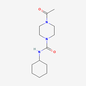 molecular formula C13H23N3O2 B1167267 4-acetyl-N-cyclohexyl-1-piperazinecarboxamide 