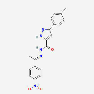 3-(4-methylphenyl)-N'-[(1E)-1-(4-nitrophenyl)ethylidene]-1H-pyrazole-5-carbohydrazide