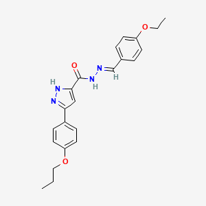 N'-[(E)-(4-ethoxyphenyl)methylidene]-3-(4-propoxyphenyl)-1H-pyrazole-5-carbohydrazide