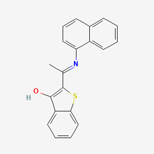 molecular formula C20H15NOS B11672728 (2E)-2-[1-(naphthalen-1-ylamino)ethylidene]-1-benzothiophen-3(2H)-one 