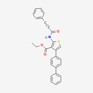 Ethyl 4-(biphenyl-4-yl)-2-[(3-phenylprop-2-ynoyl)amino]thiophene-3-carboxylate