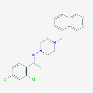 N-(1-(2,4-Dichlorophenyl)ethylidene)-4-(naphthalen-1-ylmethyl)piperazin-1-amine