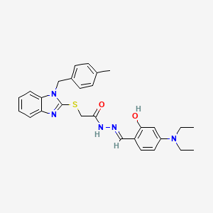 N'-[4-(diethylamino)-2-hydroxybenzylidene]-2-{[1-(4-methylbenzyl)-1H-benzimidazol-2-yl]sulfanyl}acetohydrazide