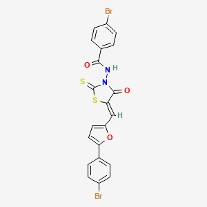 4-Bromo-N-[(5Z)-5-{[5-(4-bromophenyl)furan-2-YL]methylidene}-4-oxo-2-sulfanylidene-1,3-thiazolidin-3-YL]benzamide