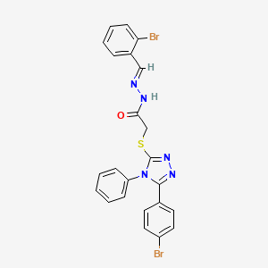 N'-[(E)-(2-bromophenyl)methylidene]-2-{[5-(4-bromophenyl)-4-phenyl-4H-1,2,4-triazol-3-yl]sulfanyl}acetohydrazide