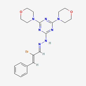 N-(2-Bromo-3-phenyl-allylidene)-N'-(4,6-di-morpholin-4-yl-[1,3,5]triazin-2-yl)-h