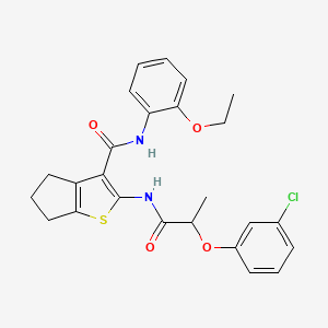 2-[2-(3-chlorophenoxy)propanamido]-N-(2-ethoxyphenyl)-4H,5H,6H-cyclopenta[b]thiophene-3-carboxamide