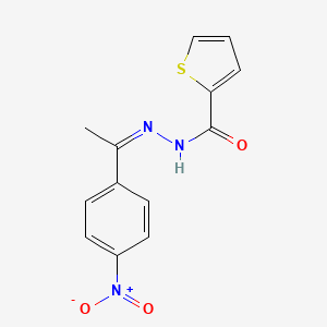 molecular formula C13H11N3O3S B11672856 N'-[(1Z)-1-(4-nitrophenyl)ethylidene]thiophene-2-carbohydrazide 