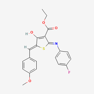 ethyl (5Z)-2-[(4-fluorophenyl)amino]-5-(4-methoxybenzylidene)-4-oxo-4,5-dihydrothiophene-3-carboxylate