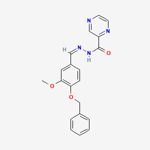 molecular formula C20H18N4O3 B11672895 N'-[(Z)-[4-(Benzyloxy)-3-methoxyphenyl]methylidene]pyrazine-2-carbohydrazide 