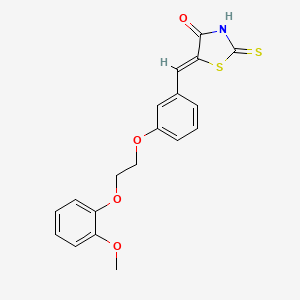 (5Z)-5-{3-[2-(2-methoxyphenoxy)ethoxy]benzylidene}-2-thioxo-1,3-thiazolidin-4-one