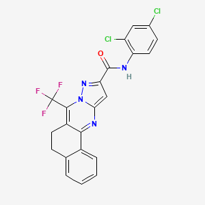 N-(2,4-dichlorophenyl)-7-(trifluoromethyl)-5,6-dihydrobenzo[h]pyrazolo[5,1-b]quinazoline-10-carboxamide