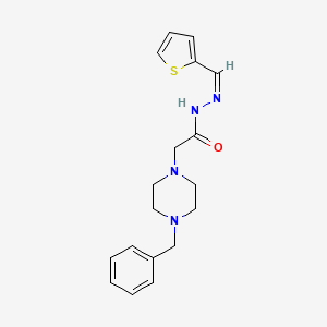 2-(4-benzylpiperazin-1-yl)-N'-[(Z)-thiophen-2-ylmethylidene]acetohydrazide