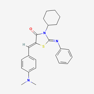 (2Z,5Z)-3-cyclohexyl-5-[4-(dimethylamino)benzylidene]-2-(phenylimino)-1,3-thiazolidin-4-one