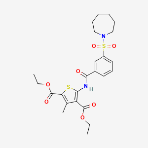 Diethyl 5-({[3-(azepan-1-ylsulfonyl)phenyl]carbonyl}amino)-3-methylthiophene-2,4-dicarboxylate