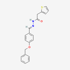 molecular formula C20H18N2O2S B11673046 N'-(4-(Benzyloxy)benzylidene)-2-(2-thienyl)acetohydrazide 