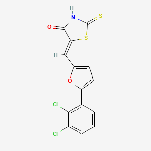 (5Z)-5-{[5-(2,3-dichlorophenyl)furan-2-yl]methylidene}-2-thioxo-1,3-thiazolidin-4-one