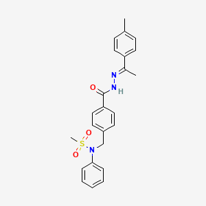 N-[4-({(2E)-2-[1-(4-methylphenyl)ethylidene]hydrazinyl}carbonyl)benzyl]-N-phenylmethanesulfonamide