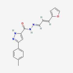 N'-(3-(2-Furyl)-2-propenylidene)-3-(4-methylphenyl)-1H-pyrazole-5-carbohydrazide