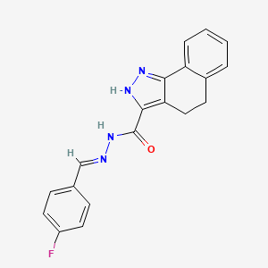 N'-[(E)-(4-fluorophenyl)methylidene]-4,5-dihydro-1H-benzo[g]indazole-3-carbohydrazide