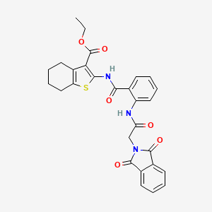 ethyl 2-{[(2-{[(1,3-dioxo-1,3-dihydro-2H-isoindol-2-yl)acetyl]amino}phenyl)carbonyl]amino}-4,5,6,7-tetrahydro-1-benzothiophene-3-carboxylate