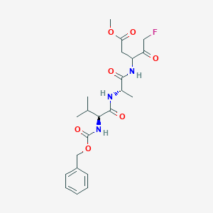B116732 methyl 5-fluoro-3-[[(2S)-2-[[(2S)-3-methyl-2-(phenylmethoxycarbonylamino)butanoyl]amino]propanoyl]amino]-4-oxopentanoate CAS No. 634911-81-2