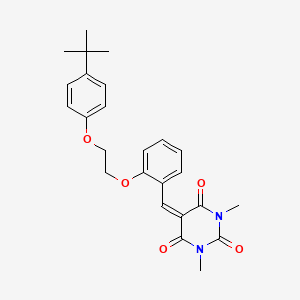 5-({2-[2-(4-Tert-butylphenoxy)ethoxy]phenyl}methylidene)-1,3-dimethyl-1,3-diazinane-2,4,6-trione