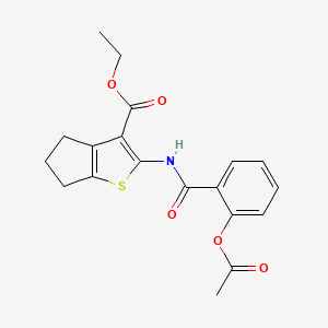 ethyl 2-({[2-(acetyloxy)phenyl]carbonyl}amino)-5,6-dihydro-4H-cyclopenta[b]thiophene-3-carboxylate