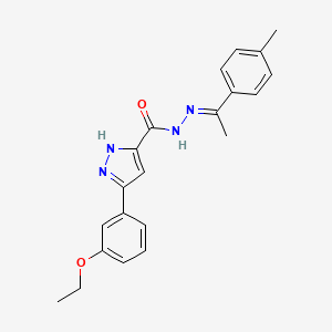 3-(3-Ethoxyphenyl)-N'-(1-(p-tolyl)ethylidene)-1H-pyrazole-5-carbohydrazide