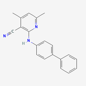 2-(Biphenyl-4-ylamino)-4,6-dimethylpyridine-3-carbonitrile