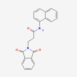 molecular formula C21H16N2O3 B11673320 3-(1,3-dioxo-2,3-dihydro-1H-isoindol-2-yl)-N-(naphthalen-1-yl)propanamide 