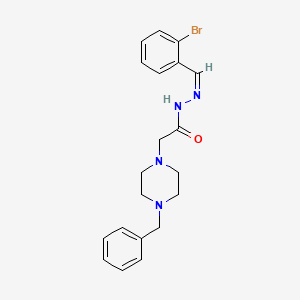 molecular formula C20H23BrN4O B11673325 2-(4-benzylpiperazin-1-yl)-N'-[(Z)-(2-bromophenyl)methylidene]acetohydrazide 