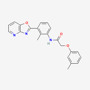 N-[2-methyl-3-([1,3]oxazolo[4,5-b]pyridin-2-yl)phenyl]-2-(3-methylphenoxy)acetamide