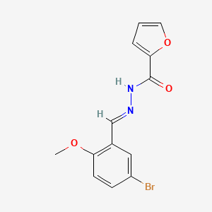 molecular formula C13H11BrN2O3 B11673359 N'-[(E)-(5-bromo-2-methoxyphenyl)methylidene]furan-2-carbohydrazide 