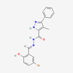 N'-[(E)-(5-bromo-2-hydroxyphenyl)methylidene]-4-methyl-3-phenyl-1H-pyrazole-5-carbohydrazide