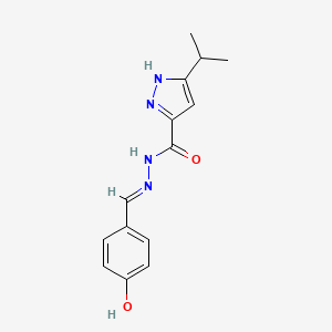 N'-(4-Hydroxybenzylidene)-3-isopropyl-1H-pyrazole-5-carbohydrazide