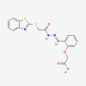 (2-{[2-(Benzothiazol-2-ylsulfanyl)-acetyl]-hydrazonomethyl}-phenoxy)-acetic acid